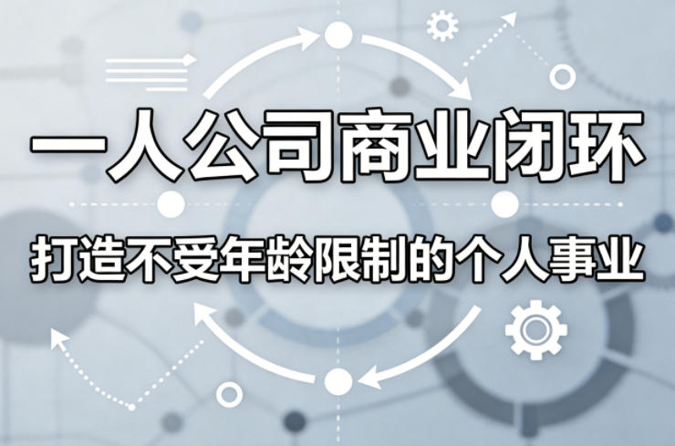 一人公司商业闭环，打造一份不受年龄限制的个人事业-瀚洪创业网
