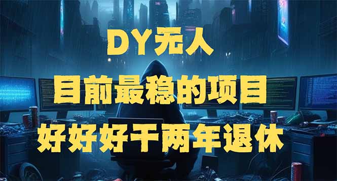 DY无人，目前最稳的项目，矩阵放大边旅游边赚钱，好好好干两年退休-瀚洪创业网