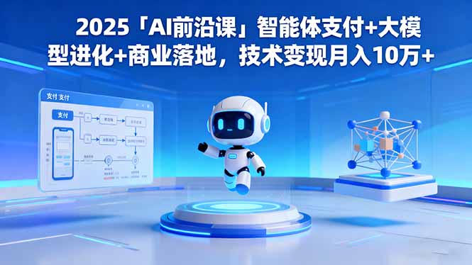 2025「AI前沿课」智能体支付+大模型进化+商业落地，技术变现月入10万+-瀚洪创业网