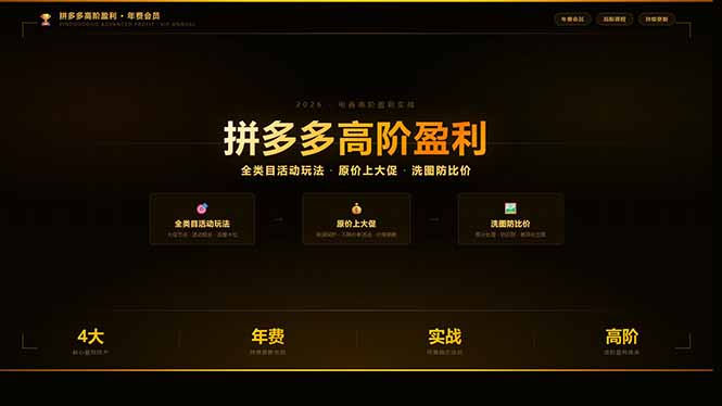 拼多多高阶盈利年费会员(更新3月31-瀚洪创业网