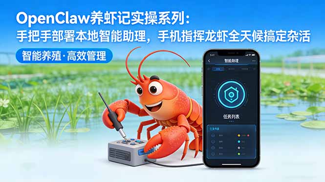 OpenClaw养虾记实操系列-更新：手把手部署本地智能助理，手机指挥龙虾全天候搞定杂活-瀚洪创业网