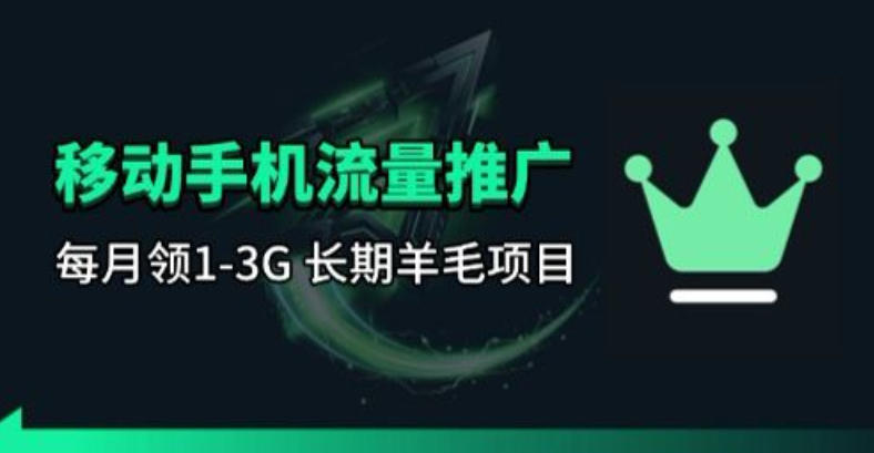手机流量领取推广_每月一轮，刚需类的长期项目-瀚洪创业网