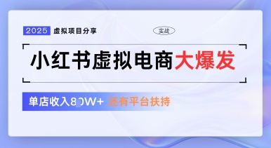 小红书虚拟电商项目，平台大力免费流量扶持，低门槛1拖3玩法-瀚洪创业网