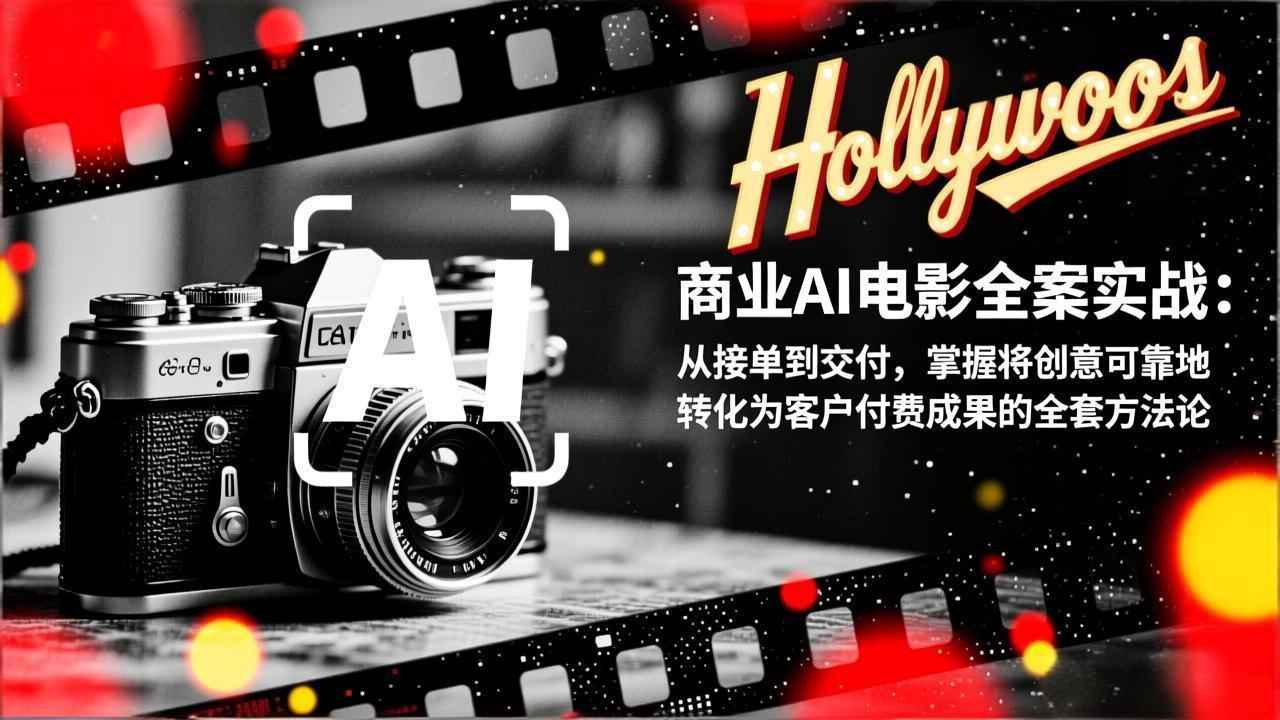 商业AI电影全案实战：从接单到交付，掌握将创意可靠地转化为客户付费成果的全套方法论-瀚洪创业网