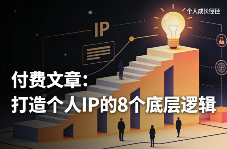 付费文章：打造个人IP的8个底层逻辑-瀚洪创业网