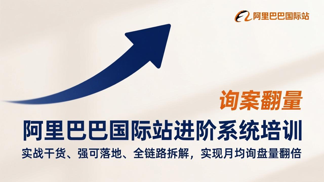 阿里巴巴国际站进阶系统培训，实战干货、强可落地、全链路拆解，实现月均询盘量翻倍-瀚洪创业网