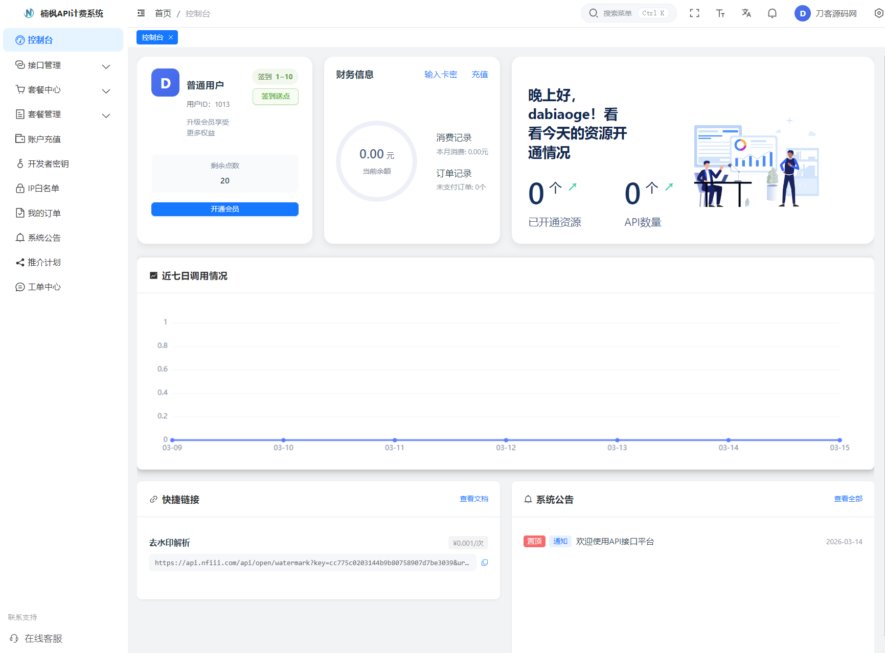 2026全新UI解析计费系统源码 附教程-瀚洪创业网