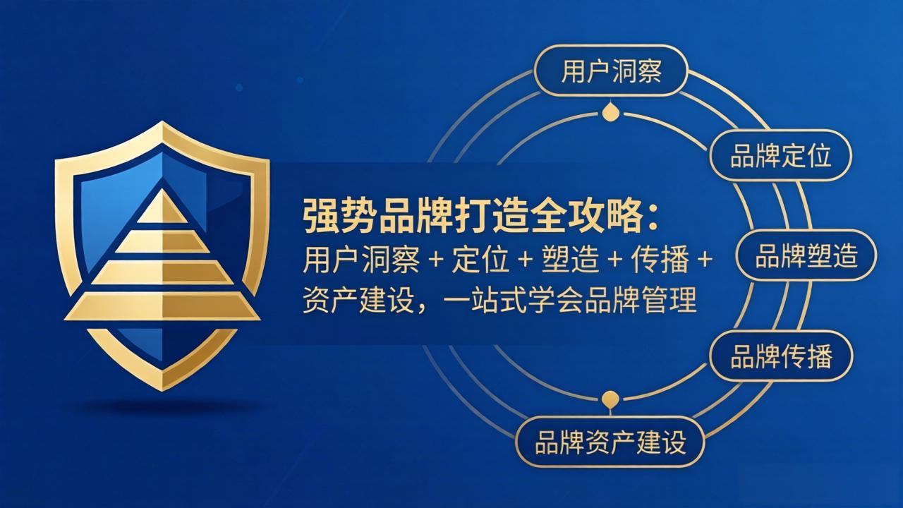 强势品牌打造全攻略：用户洞察 + 定位 + 塑造 + 传播 + 资产建设，一站式学会品牌管理-瀚洪创业网