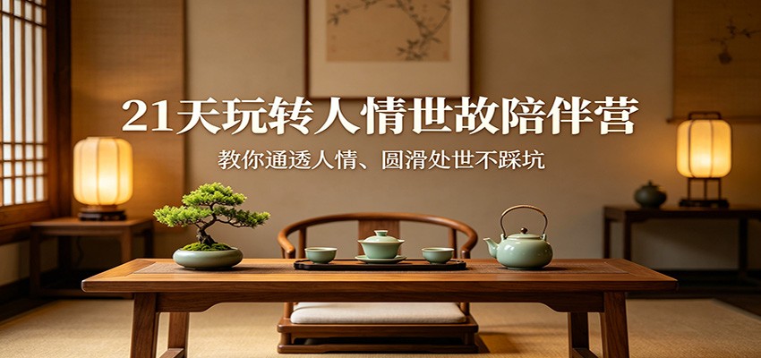21天玩转人情世故陪伴营：教你通透人情、圆滑处世不踩坑-瀚洪创业网