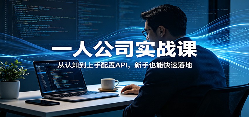 一人公司实战课：从认知到上手配置API，新手也能快速落地-瀚洪创业网