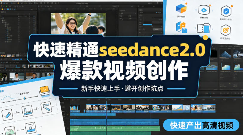 快速精通seedance2.0爆款视频创作，快速产出高清视频，避开大量创作坑点，新手也能快速上手-瀚洪创业网