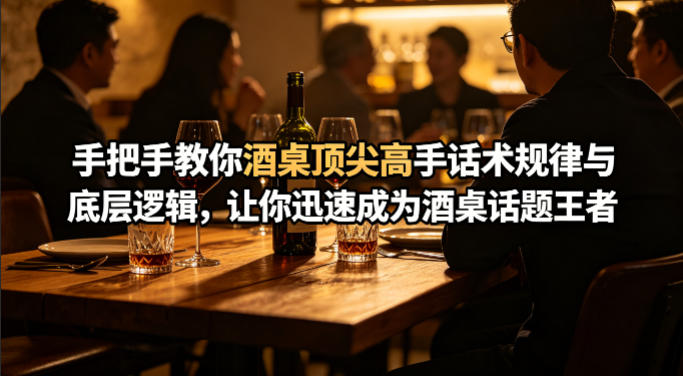 付费文章：手把手教你酒桌顶尖高手话术规律与底层逻辑，让你迅速成为酒桌话题王者(二十年全网独家经验分享)-瀚洪创业网