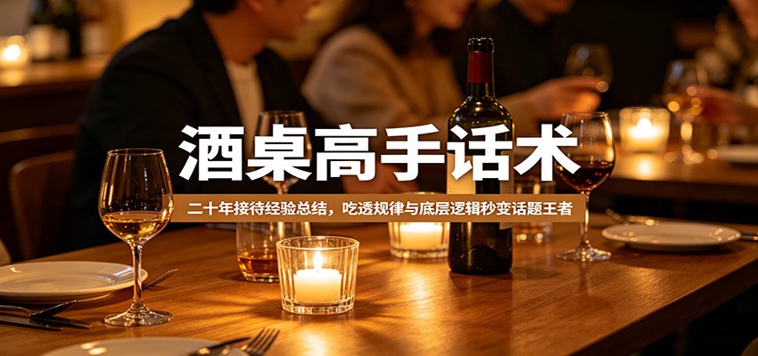 酒桌高手话术：二十年接待经验总结，吃透规律与底层逻辑秒变话题王者-瀚洪创业网
