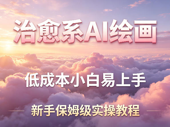 治愈系AI绘画提示词项目，低成本小白易上手，每天10分钟，新手保姆级实操教程-瀚洪创业网