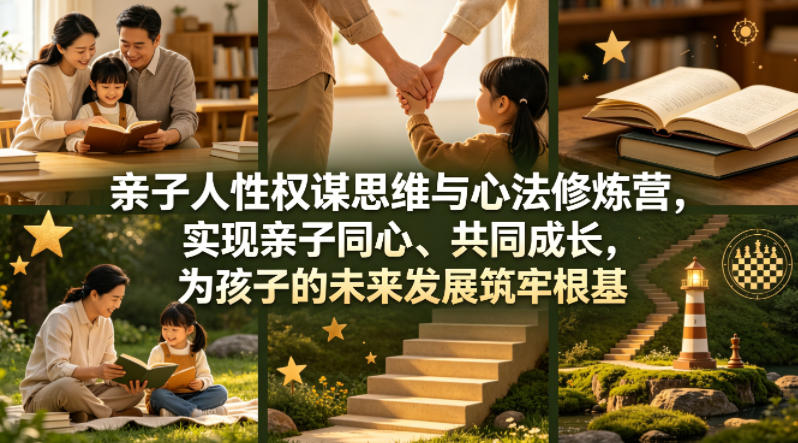亲子人性权谋思维与心法修炼营，实现亲子同心、共同成长，为孩子的未来发展筑牢根基【音频】-瀚洪创业网
