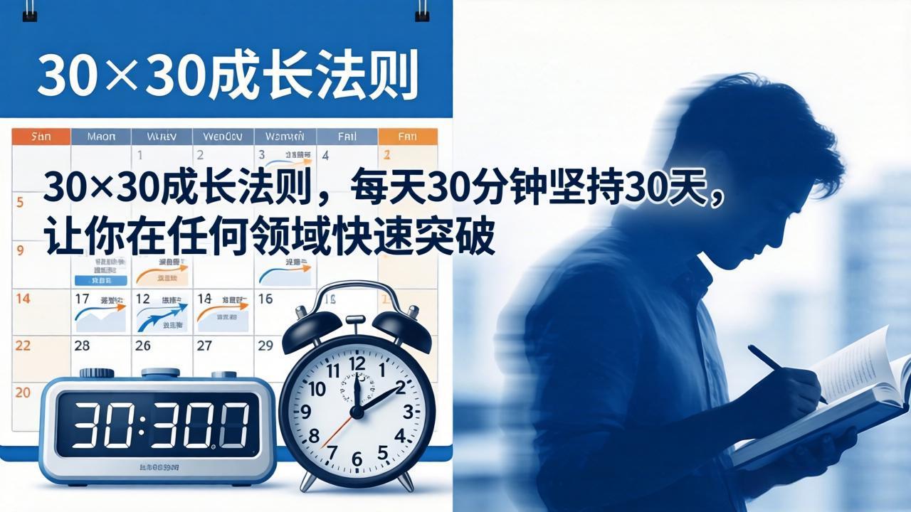 付费文章：30×30成长法则，每天30分钟坚持30天，让你在任何领域快速突破-瀚洪创业网