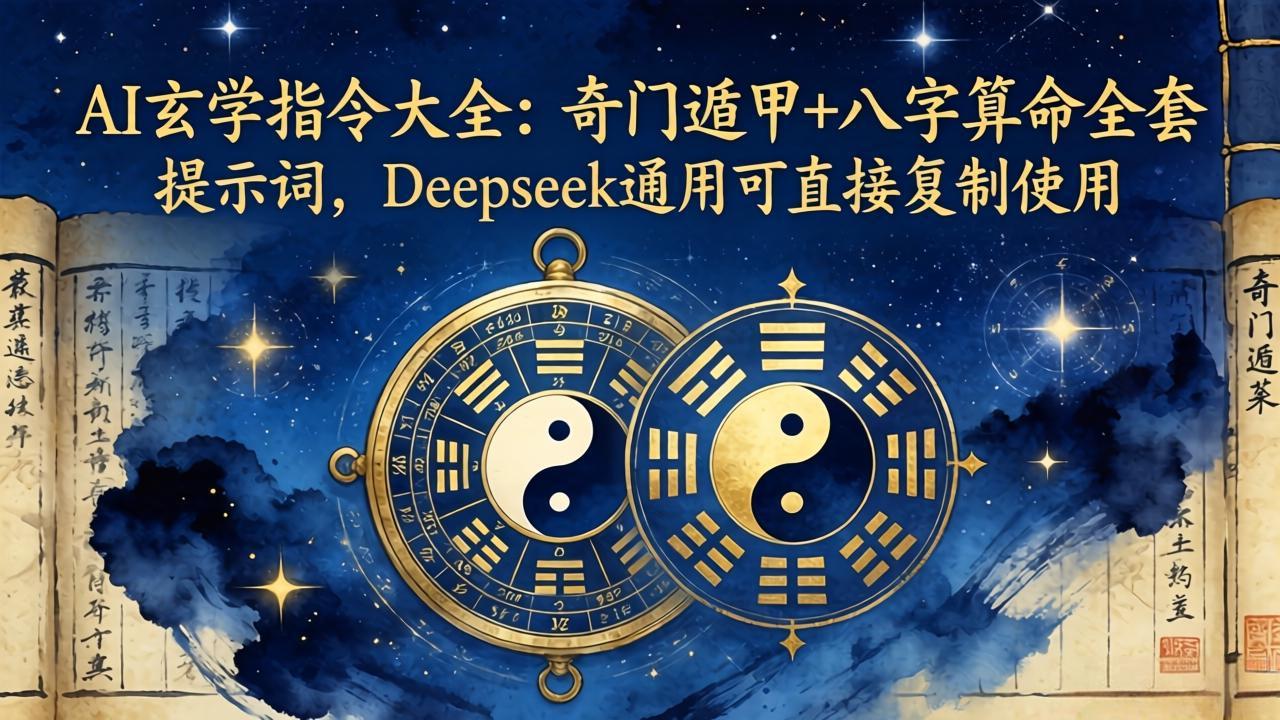 AI玄学指令大全：奇门遁甲+八字算命全套提示词，Deepseek通用可直接复制使用-瀚洪创业网