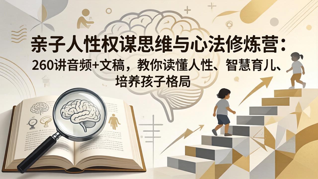 亲子人性权谋思维与心法修炼营：260讲音频+文稿，教你读懂人性、智慧育儿、培养孩子格局-瀚洪创业网