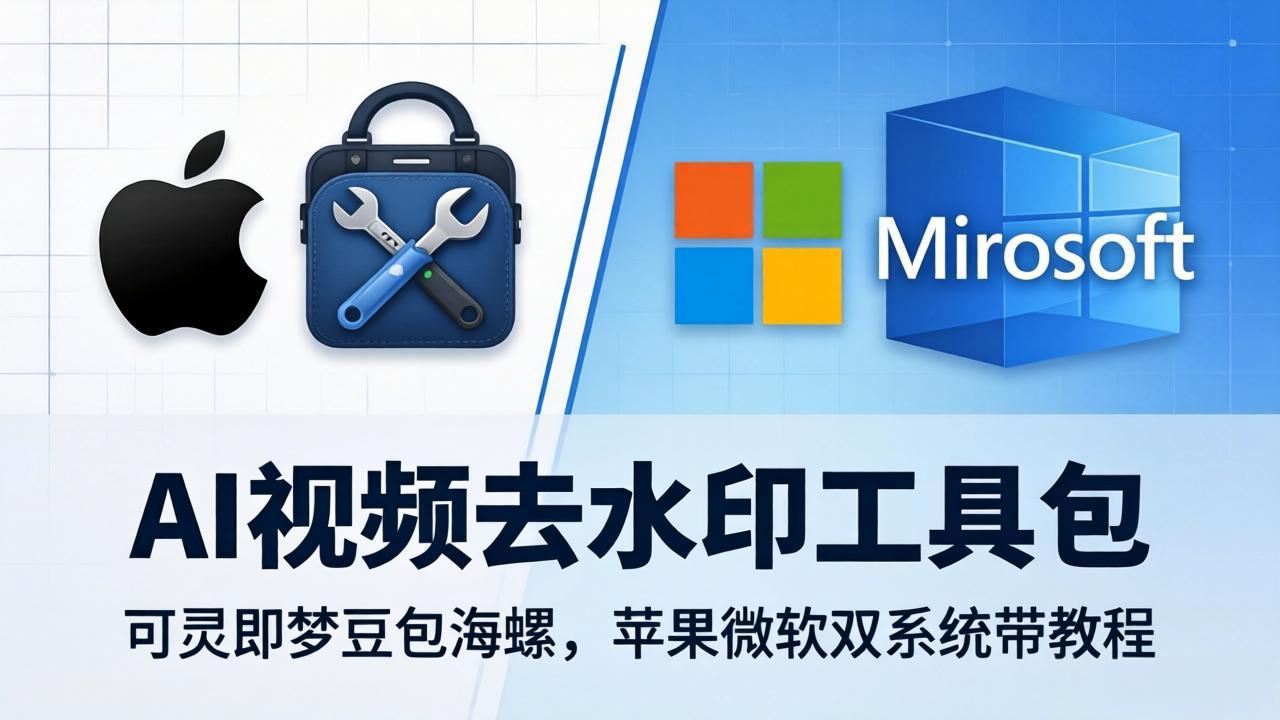 AI视频去水印工具包：可灵即梦豆包海螺，苹果微软双系统带教程-瀚洪创业网