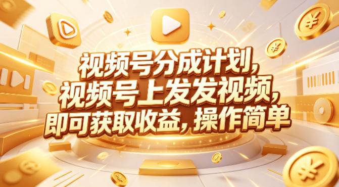 视频号分成计划，599元众筹的Red团队课程，视频号上发发视频，即可获取收益，操作简单-瀚洪创业网