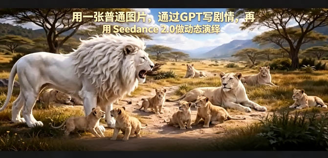 用一张普通图片，通过GPT写剧情，再用Seedance 2.0做动态演绎，居然能生成迪士尼风格搞笑动画-瀚洪创业网