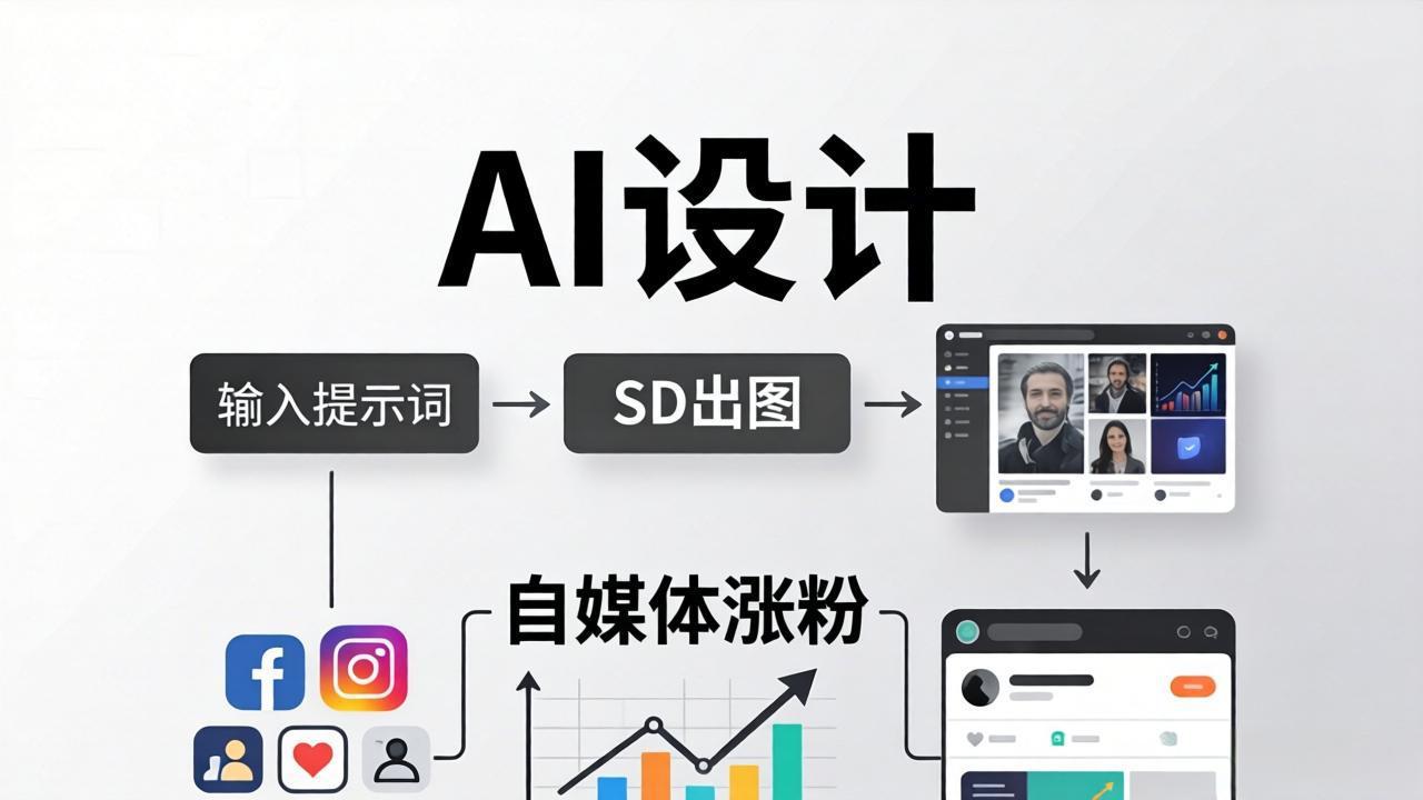 人人都是AI设计师：SD出图+自媒体涨粉一站教学，告别图文素材焦虑，AI设计让你轻松避开内卷-瀚洪创业网