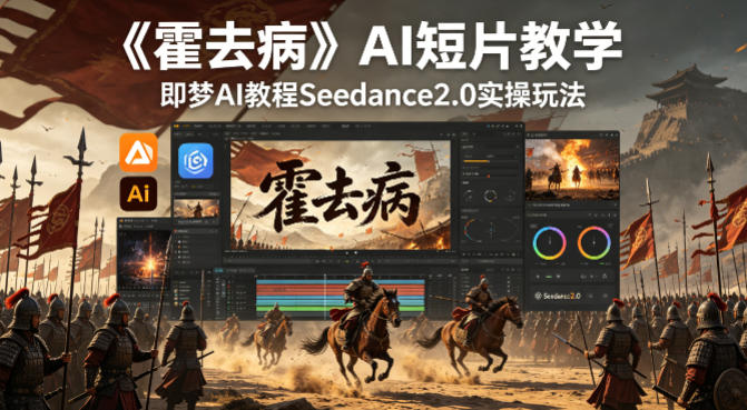 《霍去病》AI短片教学，即梦AI教程Seedance2.0实操玩法-瀚洪创业网