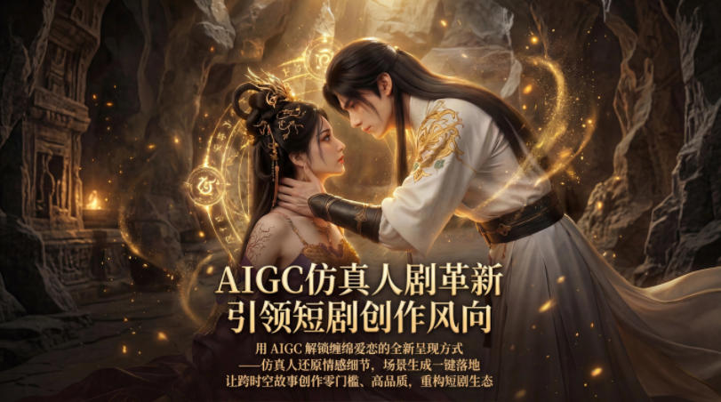 AIGC仿真人《合欢宗》短剧教学，用AIGC解锁缠绵爱恋的全新呈现方式，让跨时空故事创作零门槛、高品质，重构短剧生态-瀚洪创业网