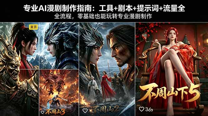 专业AI漫剧制作指南：工具+剧本+提示词+流量全流程，零基础也能玩转专业漫剧制作-瀚洪创业网