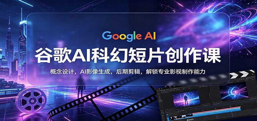 谷歌AI科幻短片创作课：概念设计，AI影像生成，后期剪辑，解锁专业影视制作能力-瀚洪创业网