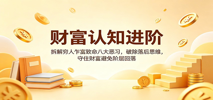 财富认知进阶：拆解穷人乍富致命八大恶习，破除落后思维，守住财富避免阶层回落-瀚洪创业网