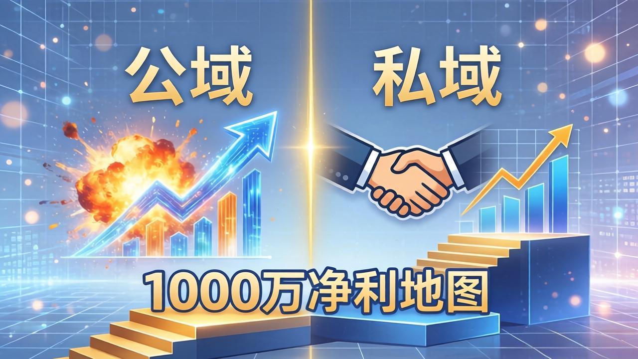 公域玩命出爆款，私域悄悄做成交：这套AI内训课，2026给你打通1000万净利的地图-瀚洪创业网