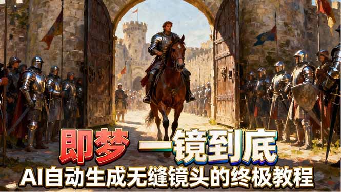 即梦AI一镜到底终极教程，智能补帧+运镜技巧，AI自动生成无缝丝滑长镜头高效出片-瀚洪创业网