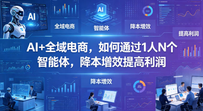 AI+全域电商，如何通过1人N个智能体，降本增效提高利润-瀚洪创业网