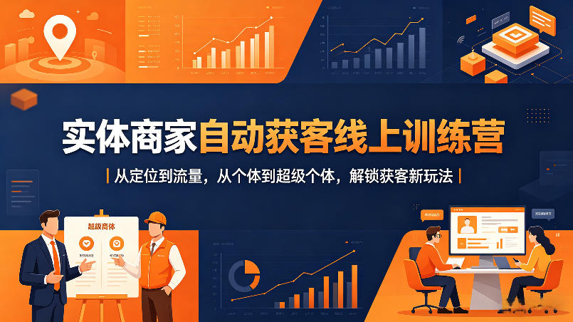实体商家自动获客线上训练营｜从定位到流量，从个体到超级个体，解锁获客新玩法-瀚洪创业网