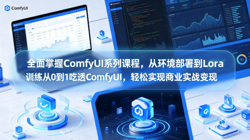 全面掌握ComfyUI系列课程，从环境部署到Lora训练从0到1吃透ComfyUI，轻松实现商业实战变现-瀚洪创业网