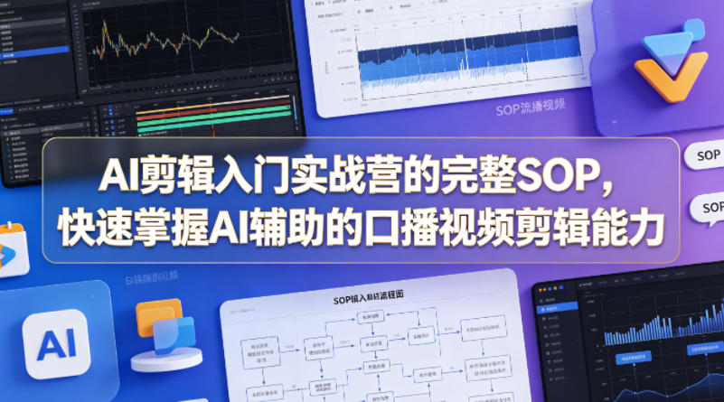 AI剪辑入门实战营的完整SOP，快速掌握AI辅助的口播视频剪辑能力-瀚洪创业网
