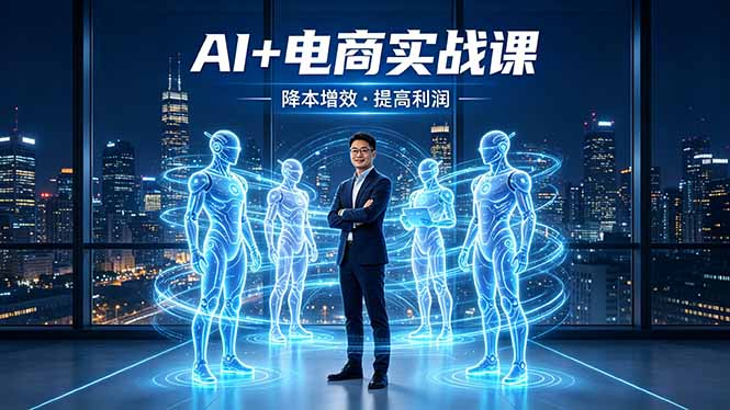 AI+电商实战课，1人+N个AI 智能体，把SOP变AI员工，实现降本增效提高利润-瀚洪创业网