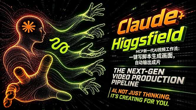 Claude+Higgsfield MCP新一代AI视频工作流：一键写脚本生成画面，自动输出成片-瀚洪创业网