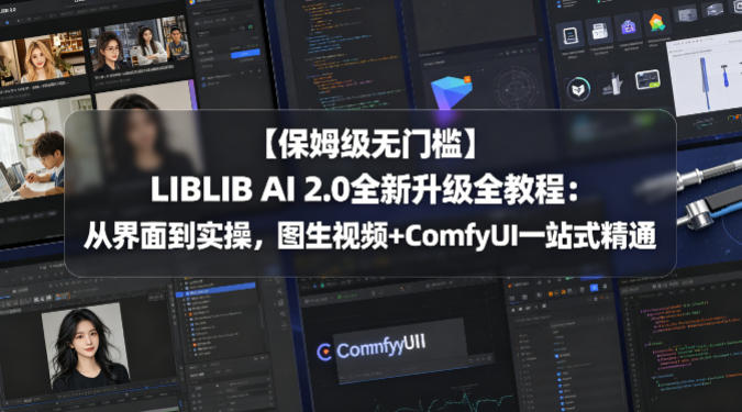 【保姆级无门槛】LIBLIB AI 2.0全新升级全教程：从界面到实操，图生视频+ComfyUI一站式精通-瀚洪创业网