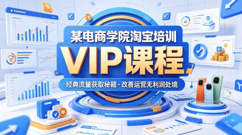 某电商学院淘宝培训VIP课程，各种经典有用的流量获取秘籍，改善运营产品没利润的处境(2026年5月)-瀚洪创业网