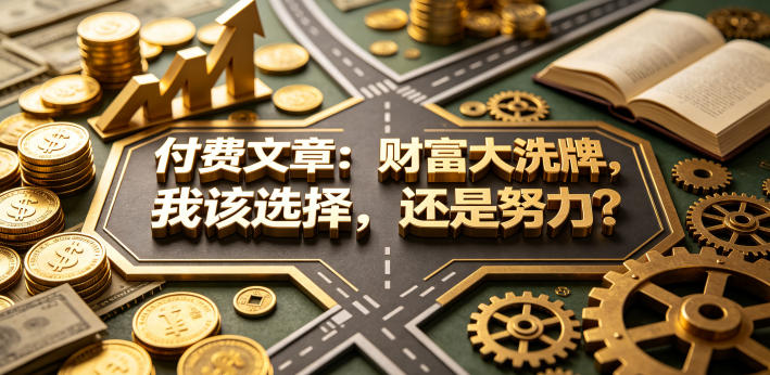 付费文章：财富大洗牌，我该选择，还是努力？-瀚洪创业网
