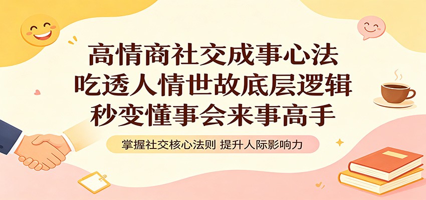 高情商社交成事心法：吃透人情世故底层逻辑，秒变懂事会来事高手-瀚洪创业网