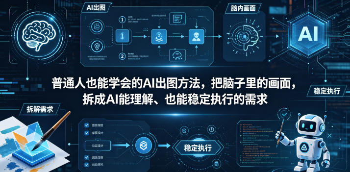 普通⼈也能学会的AI出图⽅法，把脑子里的画面，拆成AI能理解、也能稳定执行的需求【文档】-瀚洪创业网
