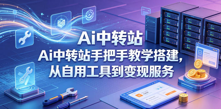 Ai中转站手把手教学搭建，从自用工具到变现服务-瀚洪创业网