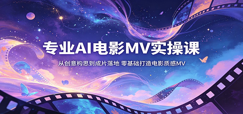 专业AI电影MV实操课：从创意构思到成片落地，零基础打造电影质感MV-瀚洪创业网