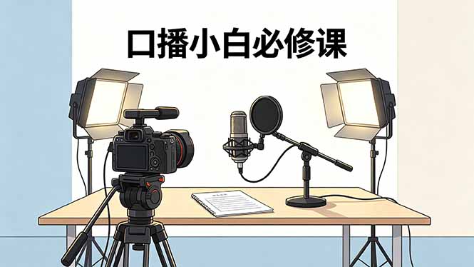 口播小白必修课：录像收音灯光设备+脚本撰写，搭专业级录制场景-瀚洪创业网