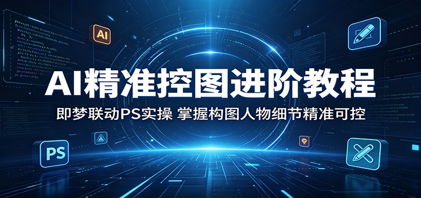 AI精准控图进阶教程：即梦联动PS实操，掌握构图人物细节精准可控-瀚洪创业网