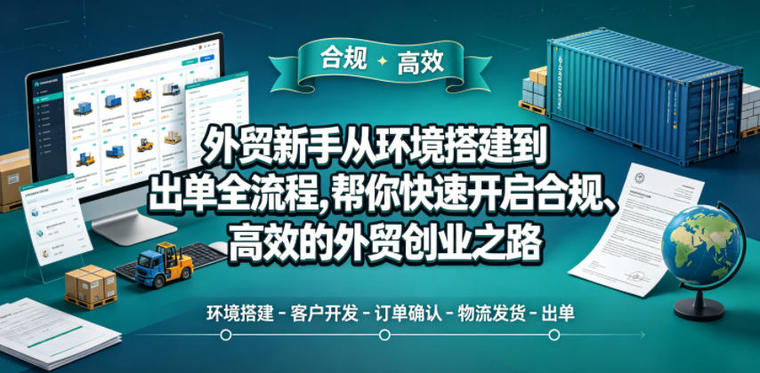 外贸新手从环境搭建到出单全流程，帮你快速开启合规、高效的外贸创业之路-瀚洪创业网