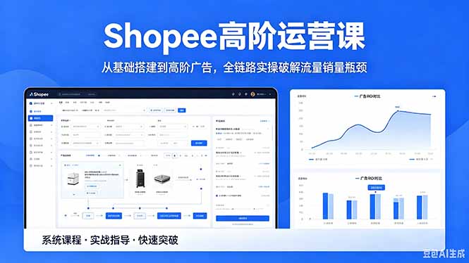 Shopee高阶运营课-2026年5月更新，从基础搭建到高阶广告，全链路实操破解流量销量瓶颈-瀚洪创业网